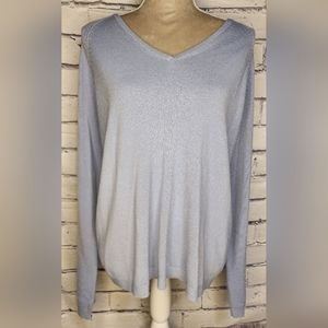 White Stag, size XL 16/18,  Blue long sleeve comfy sweater, v-neck